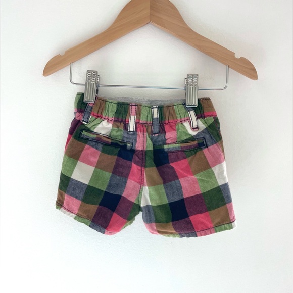 4/$20💥3M Gap Adorable Plaid Woven Cotton Twill Shorts, Comfy Waistband, Pockets - Picture 7 of 15